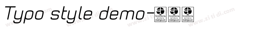 Typo style demo字体转换 Typo style demo字体转换